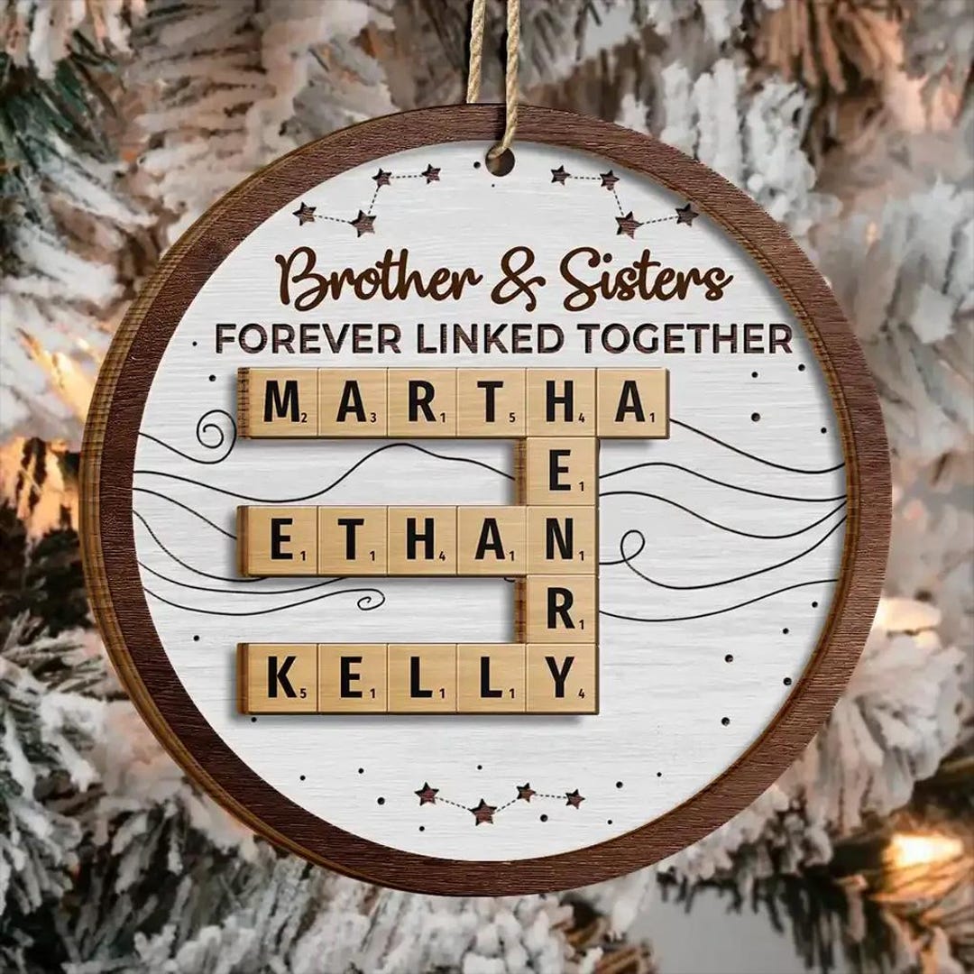Personalized Brothers & Sisters Forever Scrabble Christmas 2