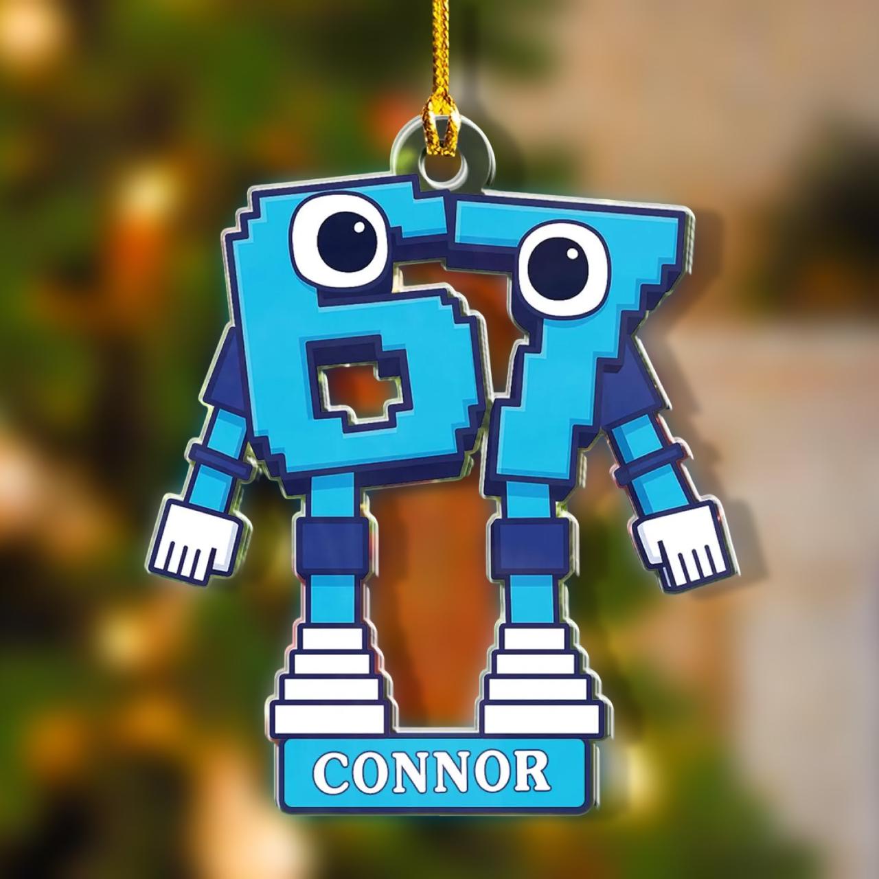 Personalized 67 Brain Rot Ornament, Meme Figurine, Unique Gift for ...