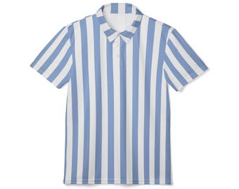 Stylish Striped Unisex Polo Shirt, Casual Wear, Summer Fashion, Gift for Him/Her, Beach Outing Shirt, Comfortable Tee