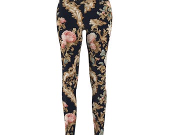Floral Print Leggings, Bougie Athleisure Style