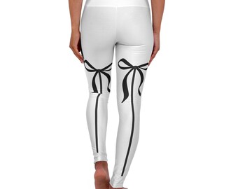Leggings da yoga Back Interest, fiocchi neri dietro, pantaloni da ginnastica, abbigliamento sportivo, leggings da allenamento, collant da palestra