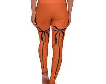 Leggings da yoga per Halloween, con fiocchi neri sul retro, pantaloni da ginnastica, abbigliamento sportivo, leggings da allenamento, collant da palestra