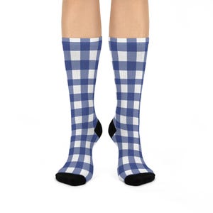 Cozy Checkered Crew Socks - Perfect for Everyday Comfort, Winter Wear, Gift for Her, Casual Style, Hiking Essentials