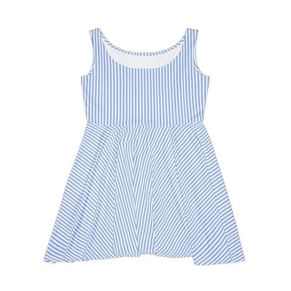 blue striped skater dress Alaa Alaa Striped Poplin Skater Dress