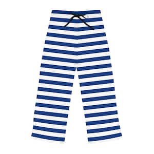 Navy Blue Striped Women&#39;s Lounge Pants, Soft Loungewear, Comfy Bottoms, Cute Loungewear Trousers, Cozy Wear for Her