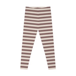 Chic Creme & Mocha Striped Stretchy Leggings, Comfortable Yoga Pants, Active Wear, Athleisure, Everyday Fashion, Perfect Gift for Her