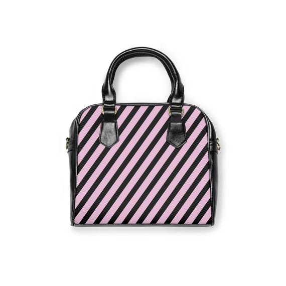 Chic Striped Shoulder Handbag, Fashion Tote, Everyday Purse, Trendy Bag, Gift for Her, Stylish Accessory