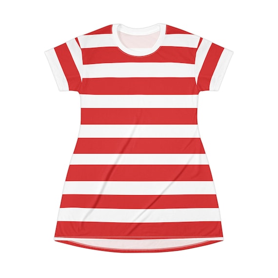 sachin and babi light blue dress Classic Red & White Striped TShirt Dress, Casual Wear, Summer Dress, Beach Outfit, Womens Fashion, Everyday Comfort