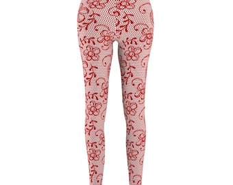 Lässige Leggings mit Blumenmuster - Stylische Activewear, trendige Fitnesshose, einzigartiges Geschenk für sie, perfekt für den Alltag
