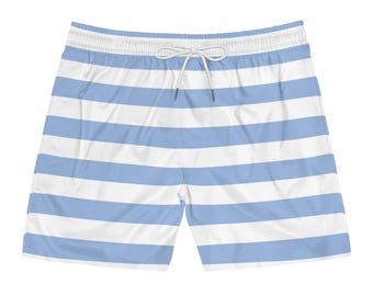 Classic Stripe Swim Shorts for Men Summer Beachwear, Poolside Fun, Vacation Essentials Fathers Day Gift, Casual Swimwear