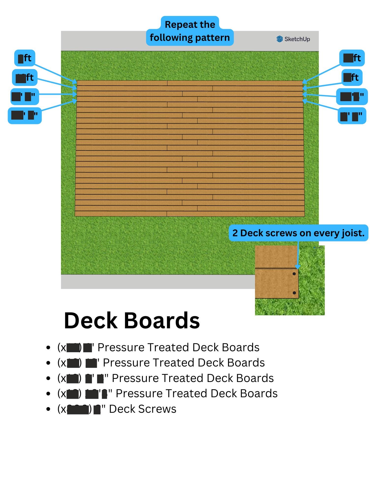 12x20 Raspberry Deck Plans 12x20 - Etsy