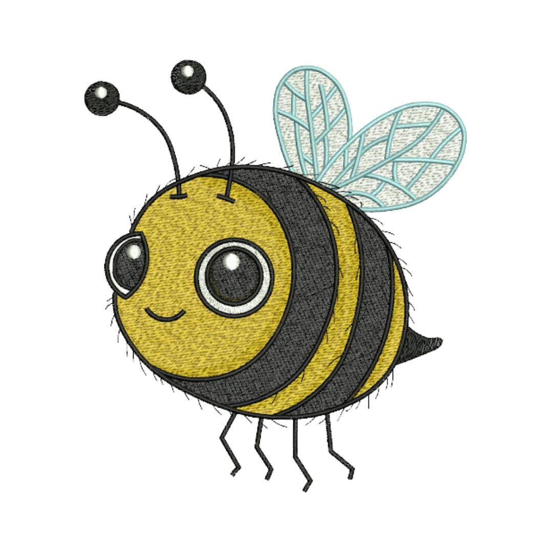 Cute Bee Embroidery Design | 3 Sizes | Bumblebee Machine Embroidery ...