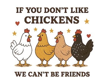Chicken Machine Embroidery Design: Funny Farm Animal Quote Pattern (Digital Download)