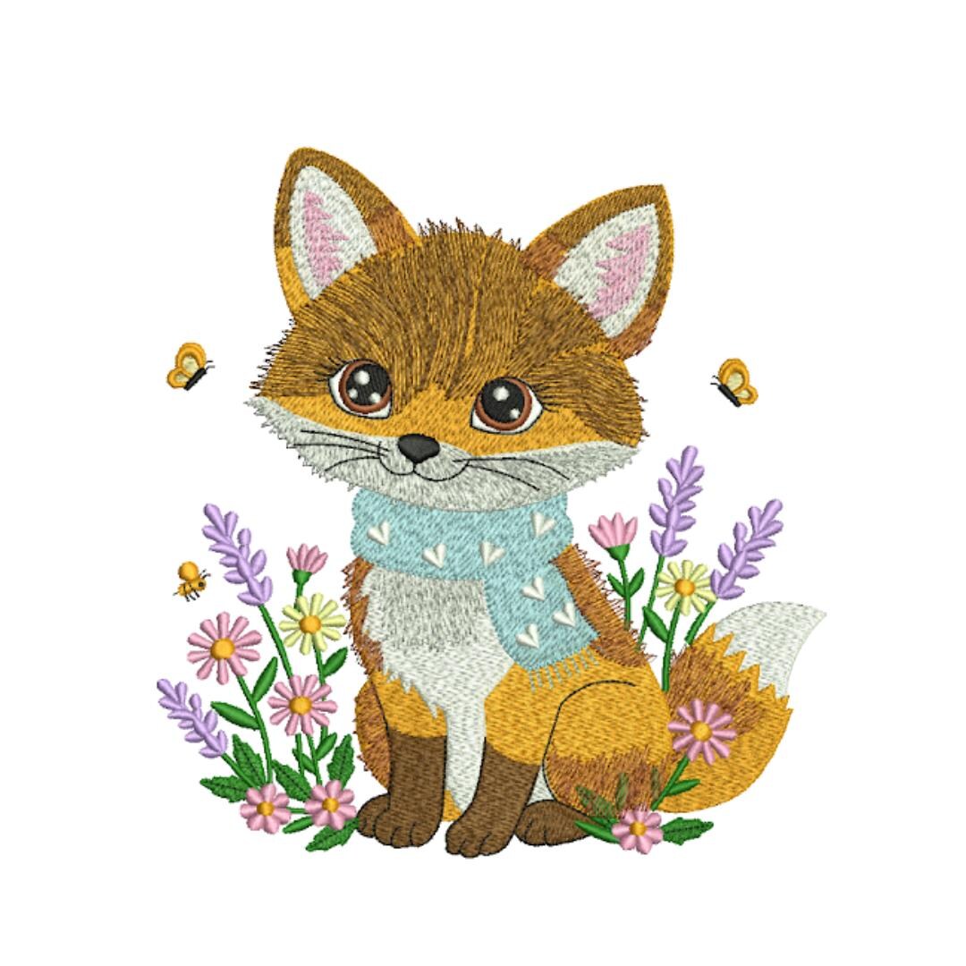 Woodland Fox Machine Embroidery Design | 3 Sizes | Forest Animal ...