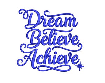 Inspirational Embroidery Design – Motivational Quote Machine Embroidery – 3 Sizes – PES DST JEF VP3 Hus Exp Art – Instant Download