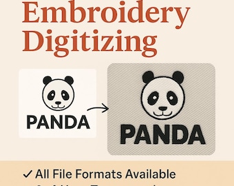 Custom Embroidery Digitizing Service: Logo, Image to PES DST File