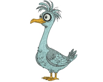 Schattig gans-borduurontwerp | 3 maten | Grappige eend machineborduurbestand | Dierensteekpatroon voor kinderen