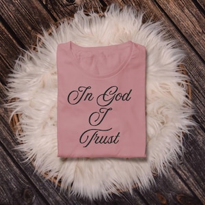 In God I Trust Embroidery Design – Christian Bible Verse Machine Embroidery File, Religious Quote, Jesus Faith Saying, Digital Download