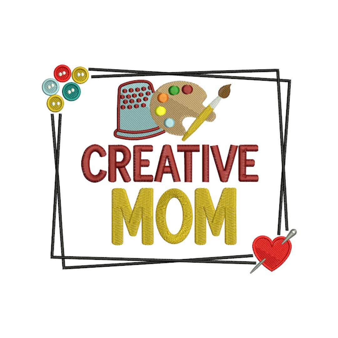 Mom Printed Pattern Mom Embroidery Design | 3 Sizes | Mother Machine Embroidery Pattern ...