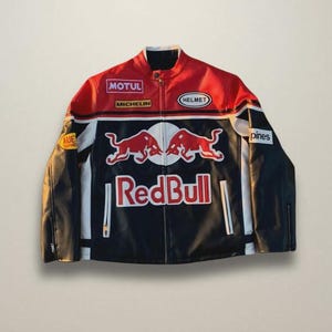 Red Bull Racing Leather Jacket - Etsy
