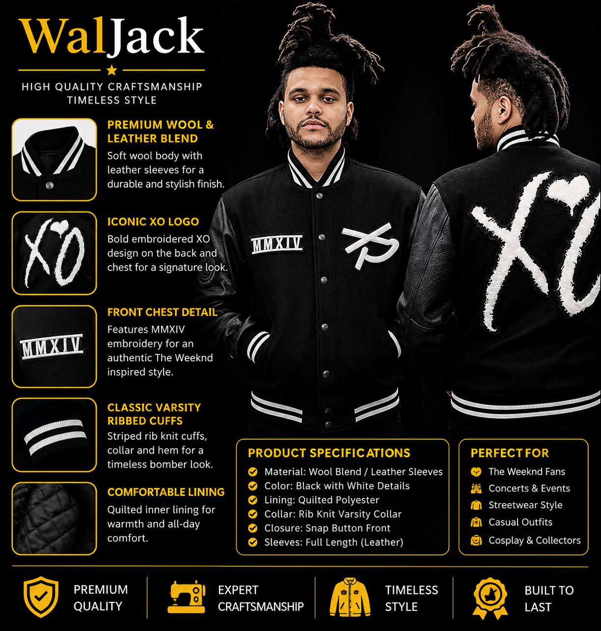 Black Varsity Jacket Men | Wool Letterman Bomber With Leather