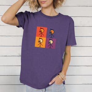 Stickman Minimal Nietzsche T-Shirt, Graphic Tee, Philosophy Shirt, Simple Design Clothing, Mens Womens Unisex Top