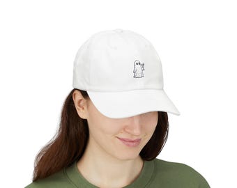 Embroidered Ghost Martini Cocktail Hat: Funny Halloween Cap