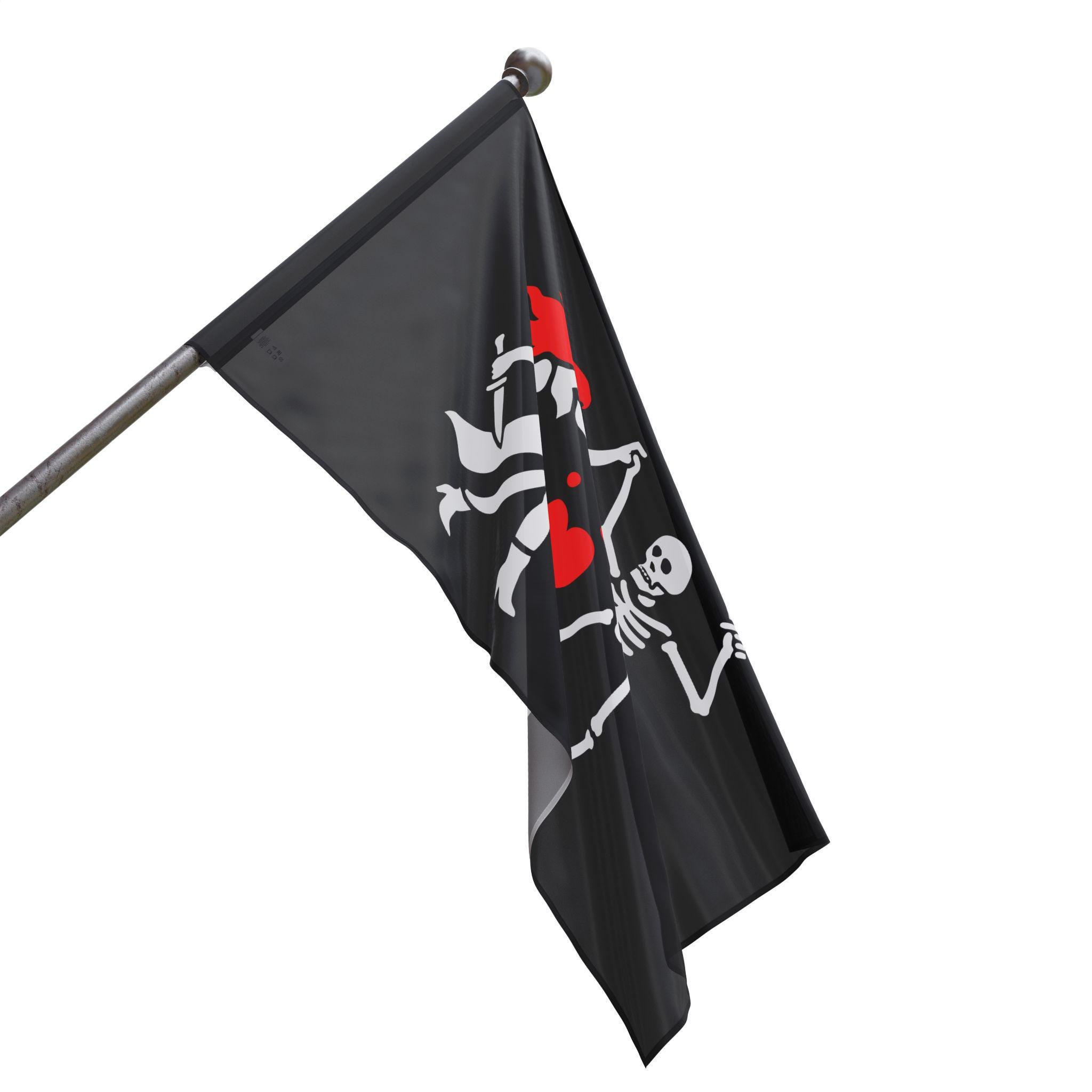 Premium Vector | Pirate flag with a skull and crossbones on it