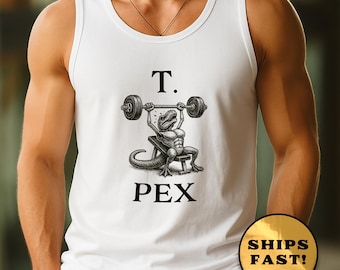 Camiseta sin mangas divertida para hacer ejercicio con dinosaurios: camiseta musculosa Gym Bro