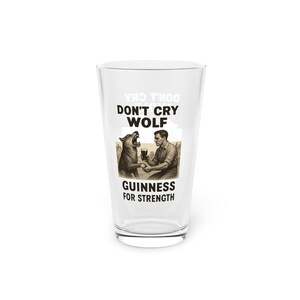Guinness Pint Glass: Funny Beer Lover Gift, 16oz image 2