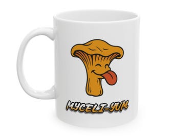 Mushroom Lover Mug: Funny Fungi Quote, Ceramic Coffee Cup