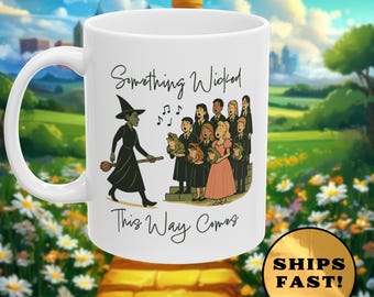 Wicked Elphaba & Glinda Mug: Harry Potter Mashup, Ceramic Fan Gift