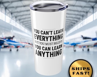 Vaso de viaje de acero inoxidable de 20 oz con cita de John Carmack