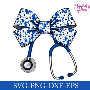 Stethoscope Bow Png | Nurse Png | Coquette Stethoscope Bow | Cute Medical Clipart | Nursing School png | Healthcare png | Stethoscope png