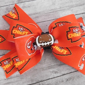 Chiefs Hair Bow/Red/Yellow/Ribbon Bow