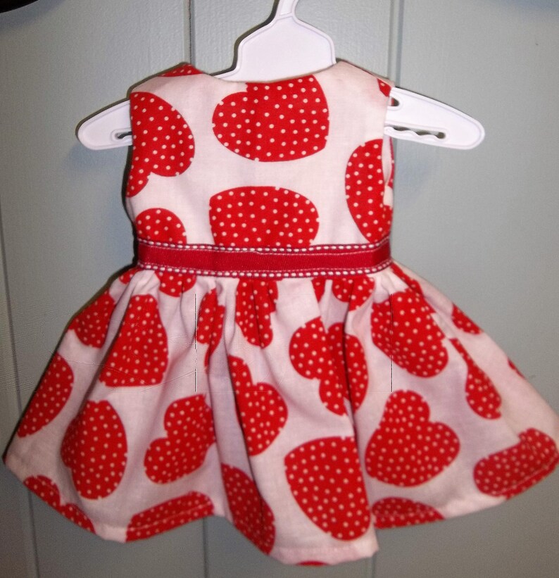 red and white heart dress