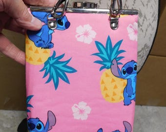 Fabric Stitch Crossbody Bag Pink