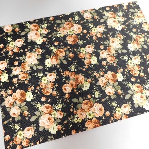 Black & Peach Floral Vinyl