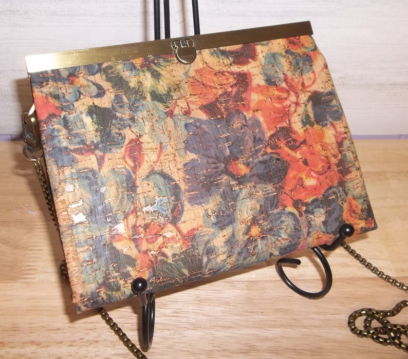 Floral Cork Bar Clasp Crossbody Wallet/gratitude Wallet/clutch Etsy UK