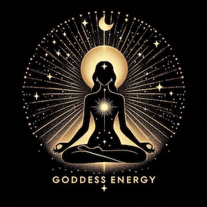 Goddess Energy Wall Art | Spiritual Digital Print | Divine Feminine Poster for Meditation Space