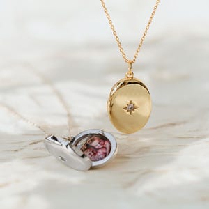 Custom Photo Locket Necklace, Birthstone Pendant – Personalized Gift for Mom, Memorial Jewelry, Gift for Her, Keepsake Necklace