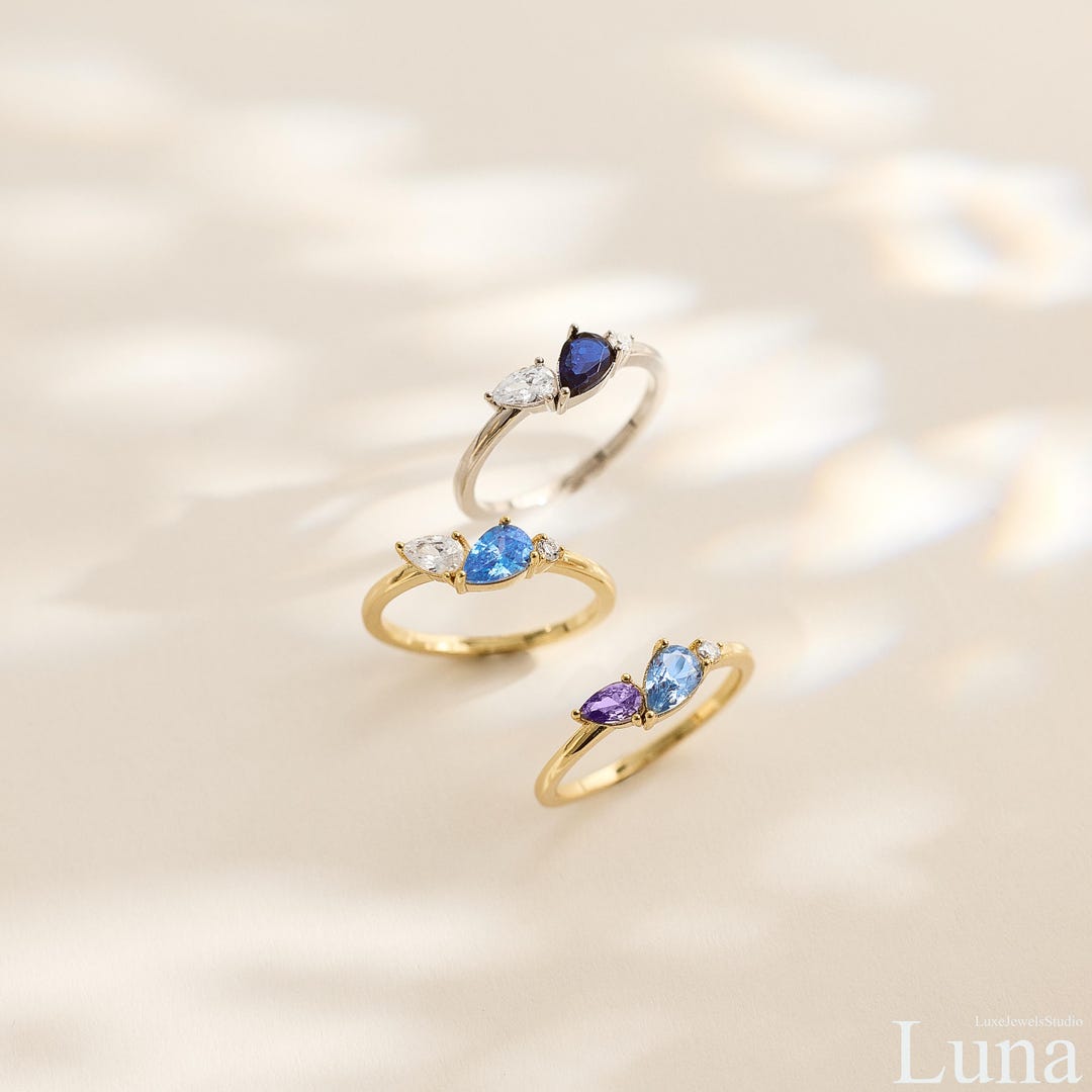 Personalized Birthstone Ring, Custom Family Birthstone Ring, Stackable Ring, Anniversary & Christmas Gift, Mother’s Day Gift, Dainty Jewelry