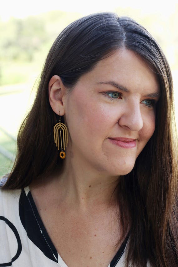 CASCADE- thread wrapped earrings