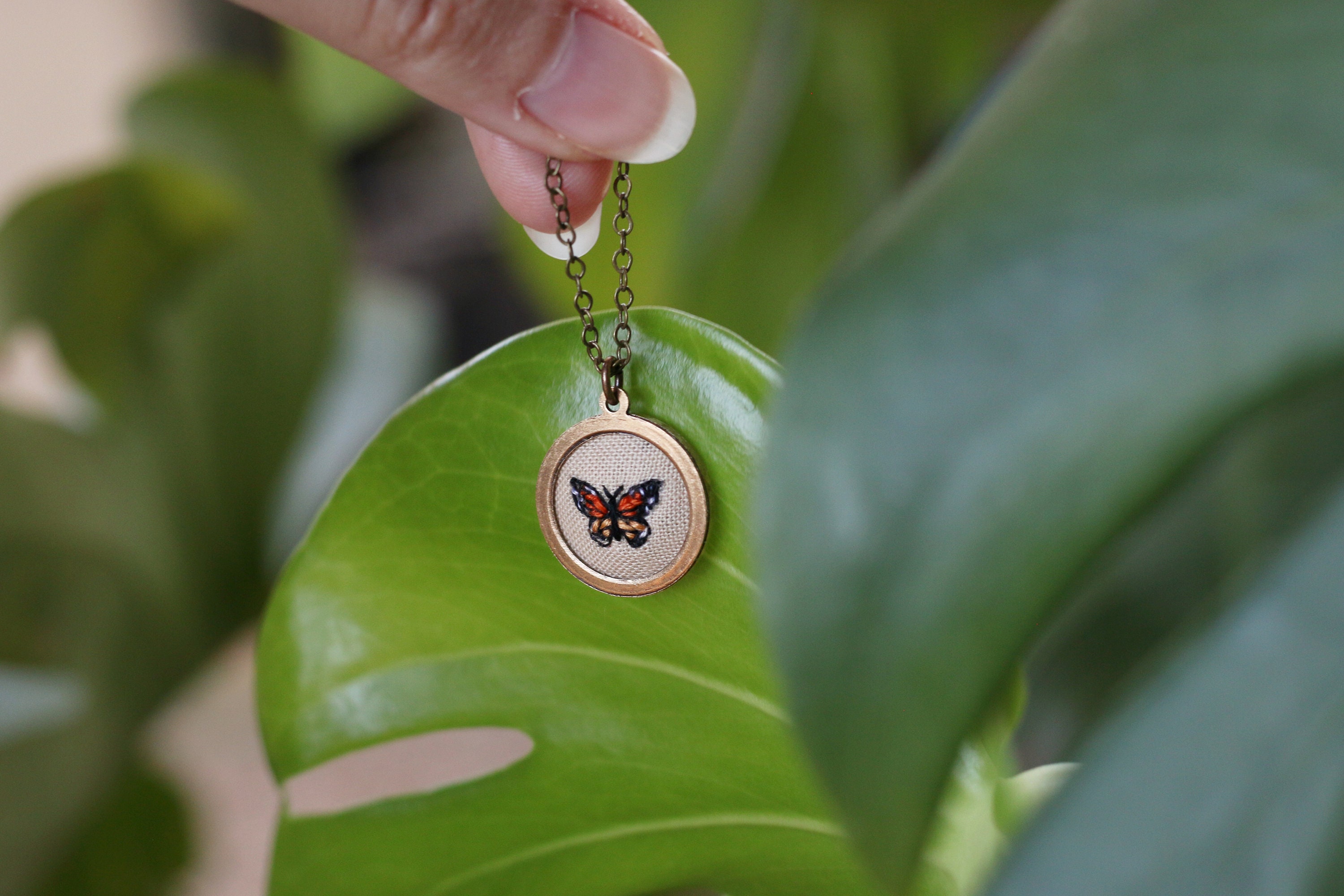 Mini Monarch Butterfly Necklace Mini Monarch Butterfly Necklace