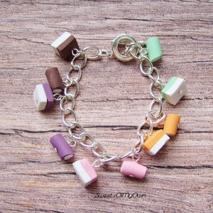 Dolly Mixture Charm Bracelet - Cute Jewellery - Handmade in the UK with Fimo Clay - MTO