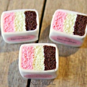 Tub of Neapolitan Ice Cream Miniature - Dolls House Miniature Food - Bakery Item for Doll House 1:12 Scale - MTO