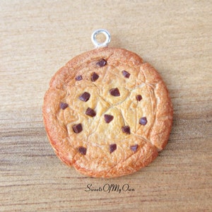 Chocolate Chip Cookie Charm - Necklace/Charm/Keychain - Food Jewellery - Handmade in UK with Polymer Clay