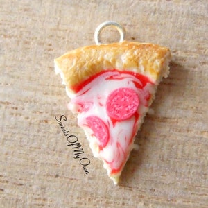Pepperoni Pizza Slice Charm (small) - Charm/Necklace - Progress Keeper - Planner Charm - Handmade in UK