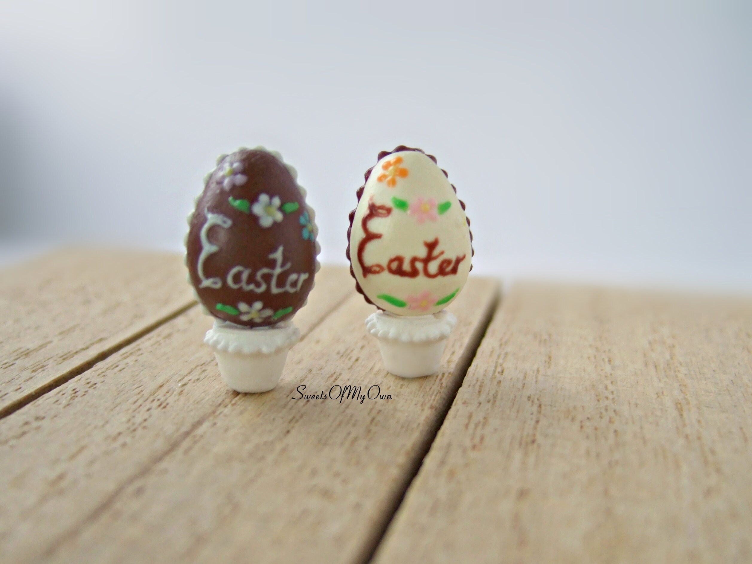 Polymer clay food. Miniature for dolls Doll food Easter basket Dollhouse Easter bunny