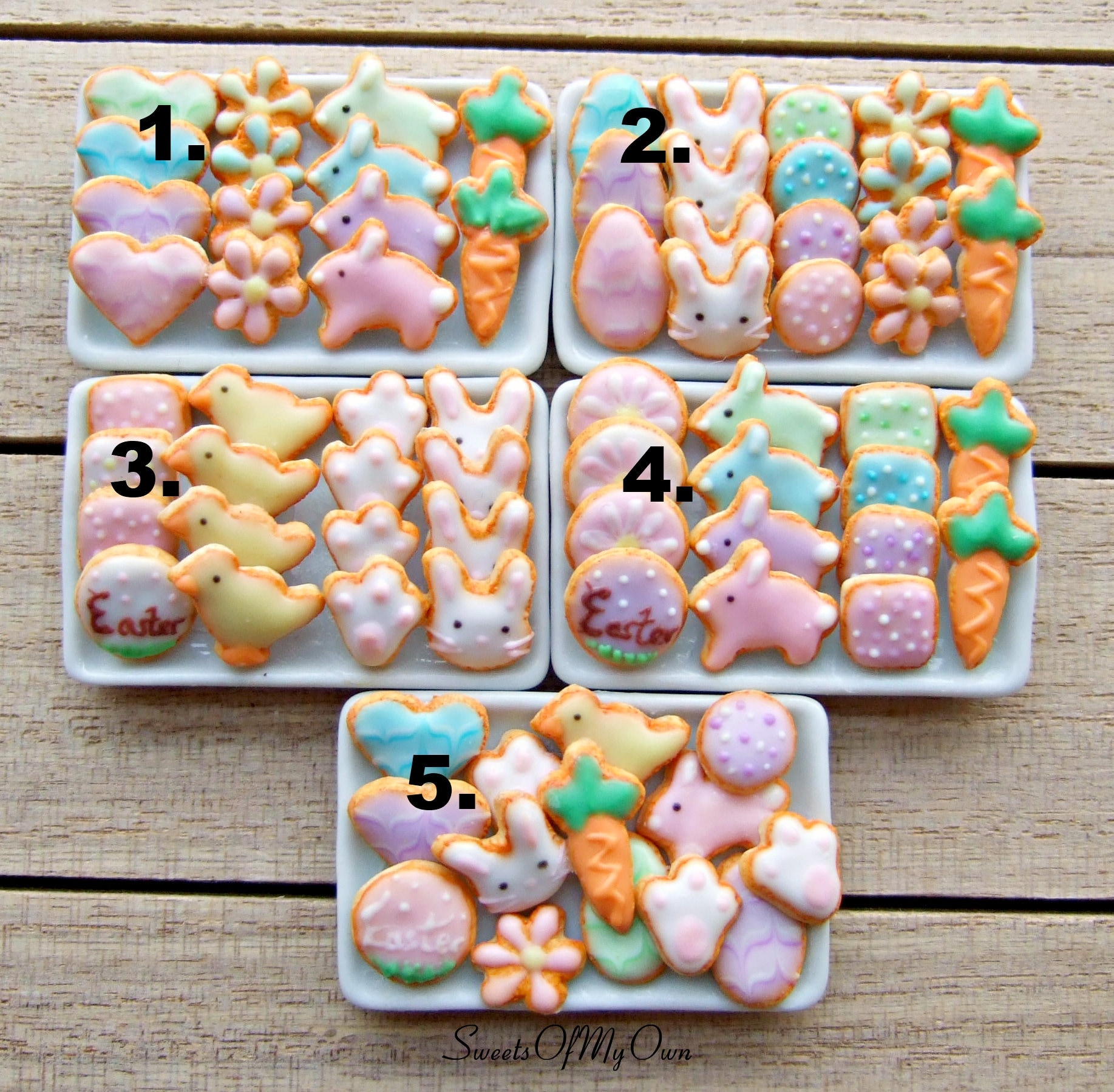 Miniature Easter Iced Biscuits Tray - Dolls House Food, 1:12 Scale - Etsy